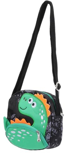 Alasum Bolso Bandolera Infantil Mini de Lona Diseño Dinosaurio, Color Camuflaje, Tamaño Pequeño, para Uso Casual y Exterior, Bolso Cruzado Adorable y Práctico