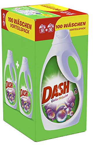 Dash Colorwaschmittel Flüssig Color Frische, 6,5 l - 100 Waschladungen, 1er Pack (1 x 6,5 L)