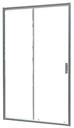 ONDÉE - Porte de douche NAPA, Façade de douche à portes coulissantes. 160x195cm - Installation réversible - Traitement anticalcaire- Profilé chromé (-25/+5mm) - Verre trempé 6mm