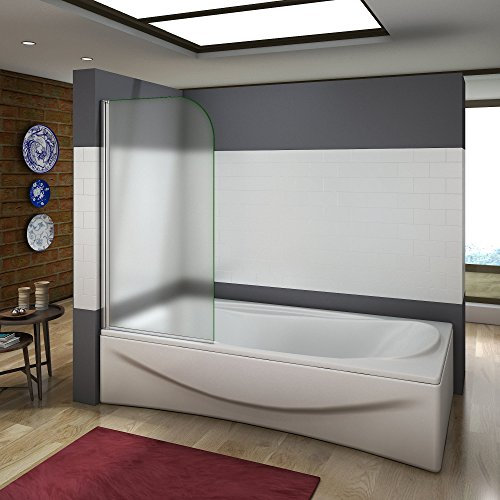 Pare baignoire 80x140cm en verre anticalcaire et sablé pivotant à 180°AICA pare-baignoire simple