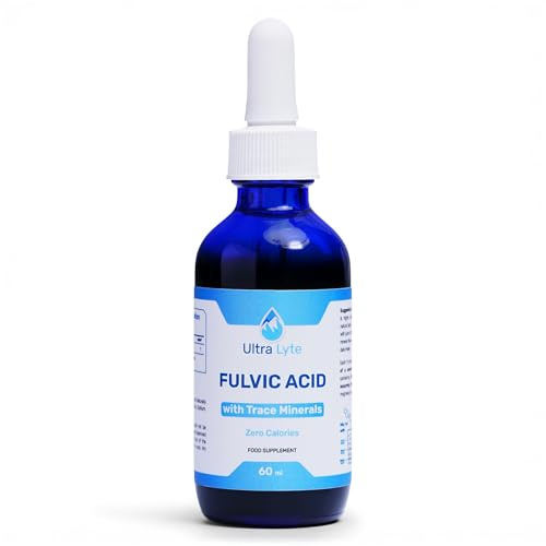 Ultra Lyte Fulvic Acid- 250mg - Konzentrierte Fulvic Minerals - Nicht-GVO und glutenfrei - Flüssiges Fulvosäure-Ergänzungsmittel zur Verdauungsunterstützung, Immunitätsschub - 59ml