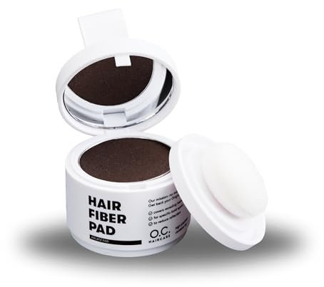 O.C. HAIRCARE Ansatzpuder zur Haarverdichtung für Frauen & Männer - für Geheimratsecken, Scheitel & Haaransatz - von führenden Salons empfohlen - 9 Farben - widerstandsfähiges Haarpuder (Mittelbraun)