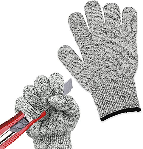 Medium Cut Resistant Gloves, Safety Gloves,Level 5 Protection Safety Work Gloves, Food Grade High-Performance, Safety Gloves for Kitchen Cut Meat, Outdoor Work Protective Hands, Wood Cutting