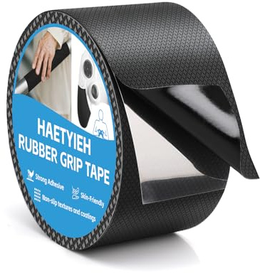 Rubber Grip Tape Non Slip, Self-Adhesive Rubber Tape 5 CM x 3 M, Black