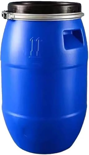 JIESOO Réservoirs d'eau Bidon d'eau Qualité Alimentaire 30L/50L/60L/100L/120L/160L/200L Les Barils en Plastique Bleu sont Durables avec Une Résistance Extrême Et Utilisation À Long Terme(30L)
