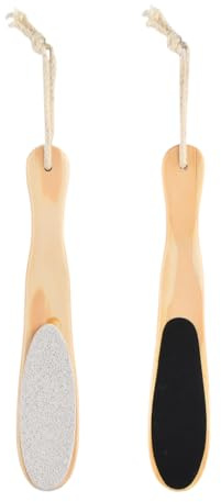 FooYee Lima de Pie de Madera, Pedicura Pies Dobre Cara, Rascador Doble Cara para Pies, Lima de Pies para Piel Muerta, Escofina Pies Manual para Eliminar Callos Duros Piel Muerta