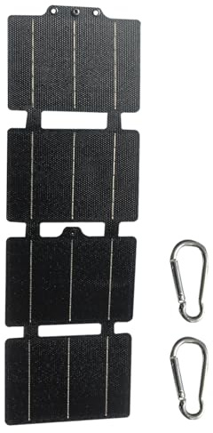 Cargador Solar - Panel Solar Plegable 30W para Camping | Cargador Impermeable y Ligero para Teléfonos y Tabletas en Autocaravanas Senderismo Trekking