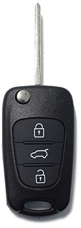 LAGE Ricambio Chiave Guscio con Lama per Telecomando 3 Tasti Hyundai e KIA Nero KIA Cee'd K2 K5 Lotze Magentis Optima Piccanto Rio Sportage Venga e HYUNDAI l20 l30 lx20 lx35 Verna