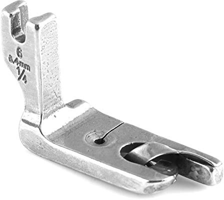 High Shank Rolled Hem Foot, Rolled Hem Presser Foot, Akozon Universal Industrial Single-Needle Fat Bed Sewing Machine Rolled Hem Presser Foot (6.4MM)