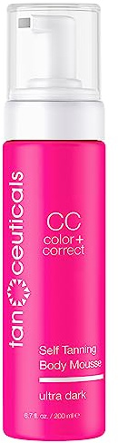 Tanceuticals CC Self Tanning Body Mousse - Ultra Dark Self Tanner - Healthy Ingredients & Fresh Coconut Scent Give Instant, Natural-Looking & Long-Lasting Sunless Tan - 6.7 oz (Ultra Dark)