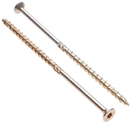 Tornillos Cabenza Plana para Madera de Keple 8 mm x 140 mm - Torx Autorroscantes Multiuso y Traviesas de Ferrocarril Tornillos para Unión y Construcción Paquete de 50 Unidades