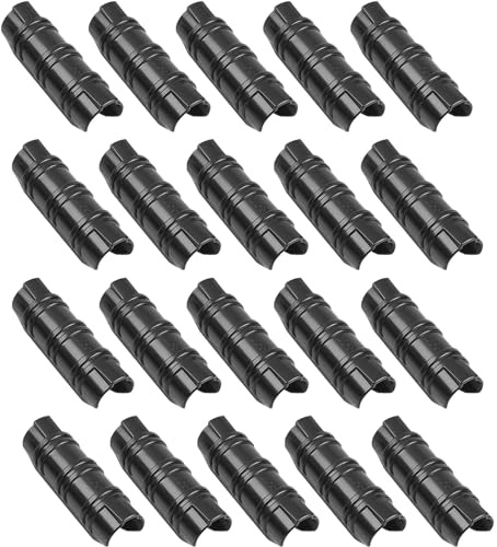 Knäppklämma i plast, 20-pack 25 mm rörstång för växthusram, ABS rörrör för växthusram, plast trädgårdsbyggnader rörklämma, snäppnät fasta rörklämmor för säsongens växtmaterial