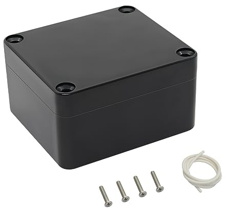 LeMotech Boîte de projet ABS en plastique Boîte de dérivation IP65 étanche Boîtes électriques Boîtier universel Noir Dimensions extérieures 63x58x35mm (1 pièce)