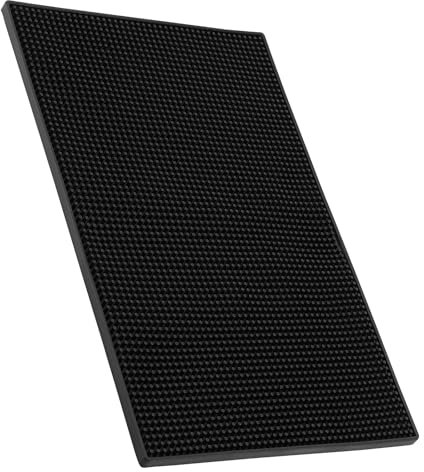 CHUENKUK 45 x 30 cm, tappetino da bar nero, spessore 1 cm, tappetino scolapiatti in silicone, tappetino da servizio bar, tappetino in gomma per stoviglie per cucina bar ristoranti