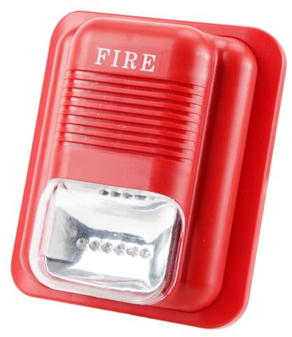DC12V24V Sonido y Luz Protección contra Incendios Alarma Advertencia Estroboscópica Sirena Alerta de Seguridad Accesorios Profesionales para Uso