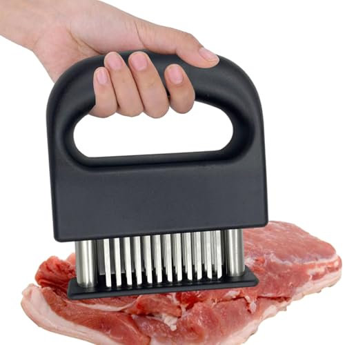 Tenizer per carne in acciaio inossidabile, recessione della bistecca | Ago di tensardo della bistecca | Punta di cucina martello per traforare la carne per tenelare, marinare, martellare