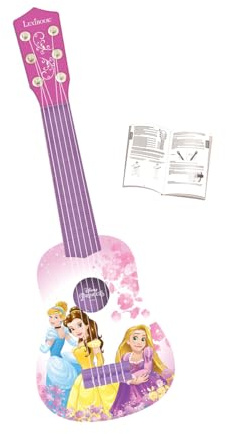 Lexibook, Disney Princess, My First Guitar for Children, 6 Nylon Strings, 21 Long, Guide Included, Pink, K200DP