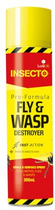 300ml, Pro Formula Fly & Wasp Destroyer, Fast Acting Insecticide Spray for Effective Fly & Wasp Control
