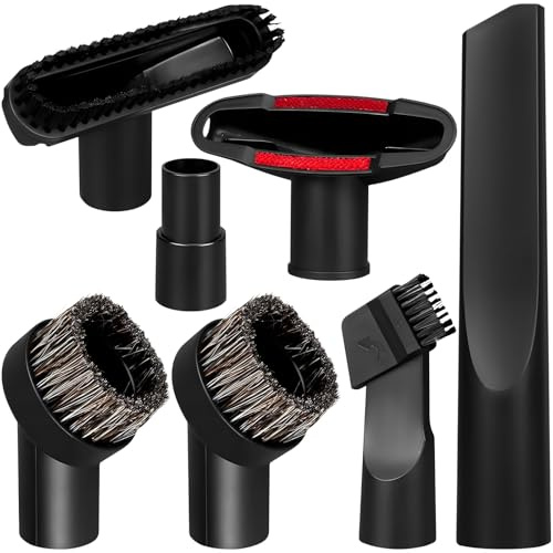 7Pcs Universal 32mm Vacuum Accessories Parts Compatible with Karcher, Shark, Vax, Hoover & Other Vacuums, Stick & Upright Cleaners Attachments for Dusting, Pet Hair Removal & Multi-Surface Cleaning