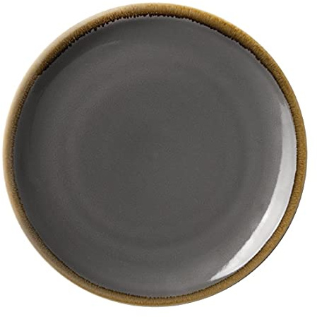 Olympia Kiln Round Coupe Plate in Smoky Gray - Porcelain - 280(пїЅ) mm
