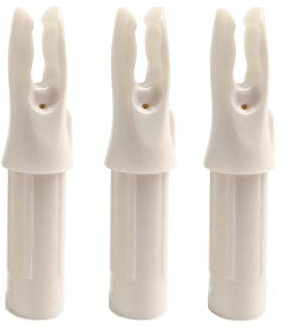 ZSHJGJR 50 Pieces Archery Arrows Nocks Plastic Arrow Cams Insert Tail Pin Replacement G Nocks for Arrows For Inner Diameter 6.2 mm Arrow Shaft Hunting Shooting Targeting (White)