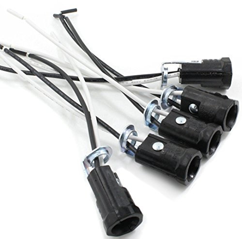 5 x E12 Lampenfassung Boden Light Sockets Lampenfassungen Base Keyless-15,2 cm Draht führt Anschluss LED-Licht Zubehör