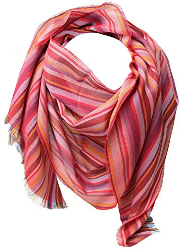 Bomullssjal damhalsduk sommarsjal herrsjal röd lätt 190 x 52 cm Made in Germany