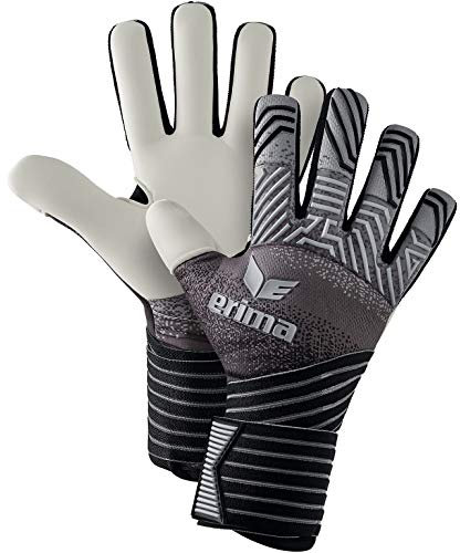 Erima Erwachsene Flex RD Pro Torwarthandschuh, schwarz/grau/weiß, 8,5