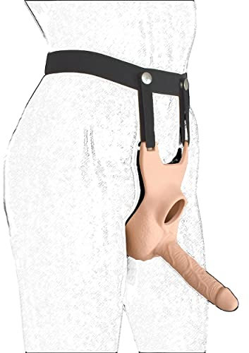 Honeylust - Godemiché BDSM Slip Strap-On avec Plug Anal Fin & Ouverture Pénis - Cock Ring avec Enveloppe Testicules - Ceinture Jouet Sexuel pour Couples Pegging - Bondage Fétiche