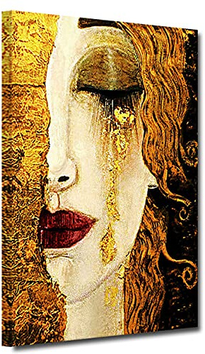 Wall Art Abstract Gustav Klimt Tear Oil Painting Print On Canvas Famous Posters And Prints Picture For Living Room Home Decoration (16x24(40x60cm))
