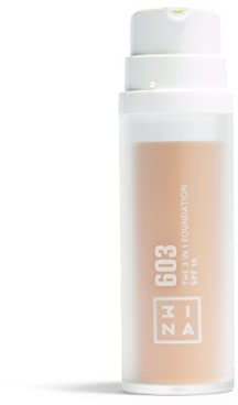 3INA MAKEUP - The 3 in 1 Foundation 603 - Fond de Teint Ivoire avec Sous-Teinte Neutre - Primer Anti-Cernes et Fond de Teint avec SPF 15 et Vitamine C - Vegan - Cruelty Free