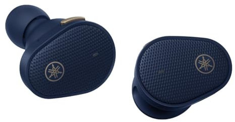 Yamaha TW-E5B True Wireless Earbuds, Bluetooth Headphones, Premium Sound, CVC Clear Voice Capture, Ambient Sound, IPX5 Water Resistant for Sport (Blue)