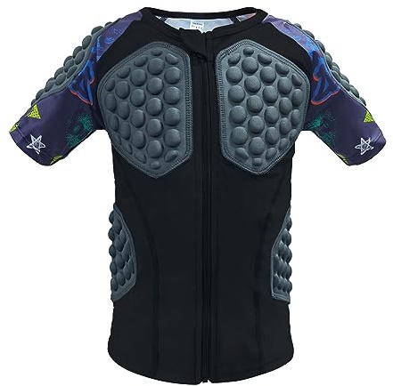 Topeter Football Rib Protector Youth Baseball Chest Protective Shirt Kids Padded Compression Shirt