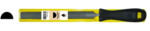 Erizo EFNMCE8 Escofina media caña entrefina de 8 con mango negro y funda de plástico
