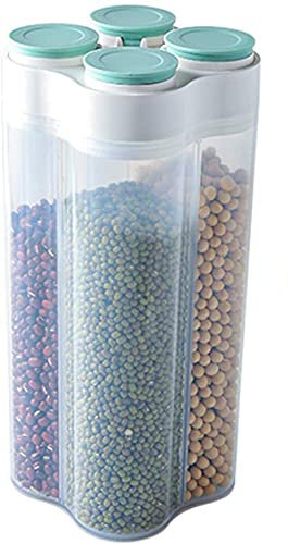 NOVSKI Food Storage Containers 2.5L Cereal Dispenser, for Storage Container for Muesli/Cornflakes/Spaghetti/Grain-Green