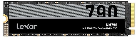 Lexar NM790 4TB SSD, M.2 2280 PCIe Gen4x4 NVMe 1.4 Internal SSD, Up to 7400MB/s Read, Up to 6500MB/s Write, Internal Solid State Drive for PS5, PC, Laptop, Gamers, Professionals (LNM790X004T-RNNNG)