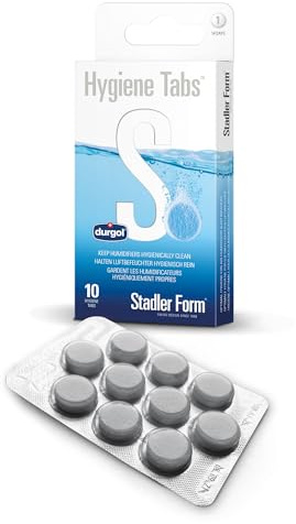 Stadler Form Hygiene Tabs, producto de higiene para humidificadores y lavadores de aire, uso simple, biodegradable, 10 tabs para una higiene óptima del agua, color blanco