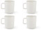 Excelsa Nordic Set aus 4 weißen Tassen, Keramik, Steingut, Fassungsvermögen 320 ml.