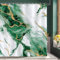 Bonhause Duschvorhang Marmor Grün Gold Ombre Modern Abstrakt Luxus Duschvorhänge 180 x 180 cm Anti-Schimmel Wasserdicht Polyester Stoff Waschbar Bad Vorhäng für Badzimmer mit 12 Haken