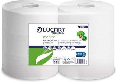 Lucart Standard Jumbo Toilet Rolls 2 Ply 300m 60mm Core PACK of 6/ 215PL