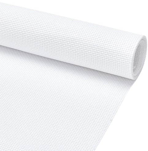 BENECREAT 16CT Baumwoll-Kreuzstichstoff, 100x50cm Aida-Stoff 16 Stück Stickstoff Für Handwerkliche Stickereien, Handgefertigte Handarbeiten, DIY Handwerk, 0.5 mm Dick