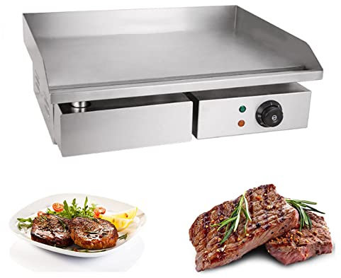 Plancha Eléctrica Para Encimera, Plancha Eléctrica De Acero Inoxidable, Placa Caliente Para Encimera, Parrilla Comercial Para Barbacoa, Hamburguesa, Tocino, Cocina, Encimera Para Freír Huevos, Pastel