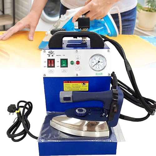 ZHIXUMM Professional Ironing Station, 1600w Electric Industrial Steam Iron With Semi-Automatic Large Iron Boiler, Stainless Steel Tank, Suitable For Laundry Fabric Factories