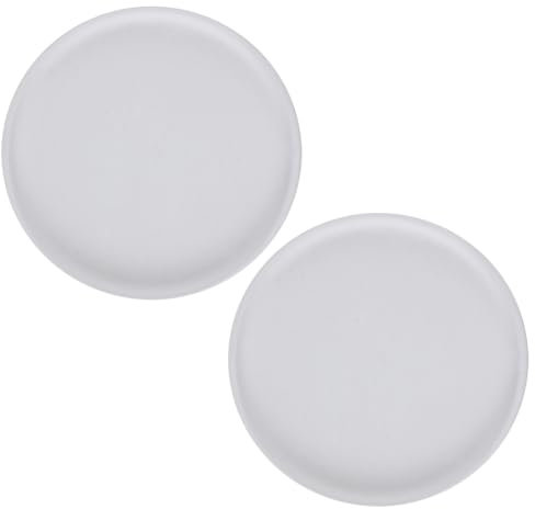 FSSTUD Lot de 2 soucoupes rondes en céramique de 14 cm pour pot de fleurs, plantes grasses, soucoupes pour intérieur et extérieur, blanc