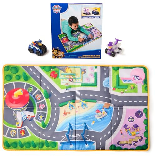 PAW Patrol Pup Squad Adventure Bay Playmat, 33-Inch Foldable Mat