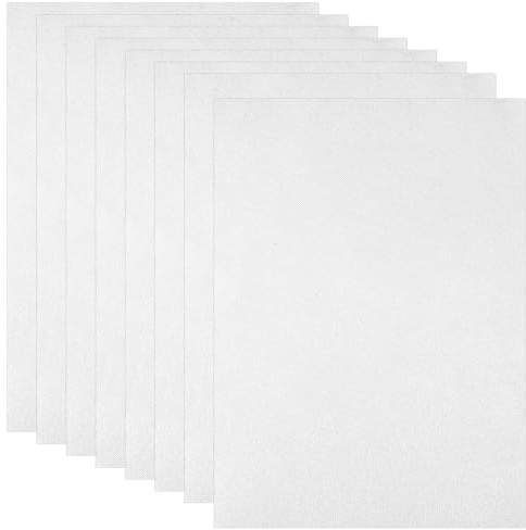 8 piezas de fieltro bordado soluble en agua, autoadhesivo, 29,7 x 21 cm, A4, soluble en agua, papel de bordado imprimible para plantillas de bordado, papel de bordado soluble en agua para imprimir o