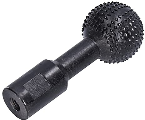 Kulsliphuvud Sfärisk fil Legerad stålborr Högeffektiv snidningsverktyg för träbearbetning Gravering Svart 41 mm diameter (14 mm)