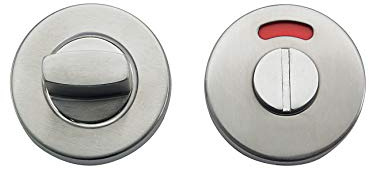 Bricard 667027 Paire de rosaces INOX Porte de Toilettes, condamnation avec Voyant