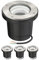 ledscom.de 4 Stück Bodeneinbauleuchte BOFU für außen, IP67, schwenkbar, edelstahl, rund, 150mm Ø, 1x GU10 max. 15W