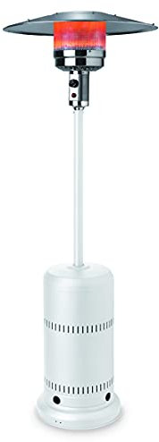 Kemper Calefactor de exterior a gas butano/propano, blanco